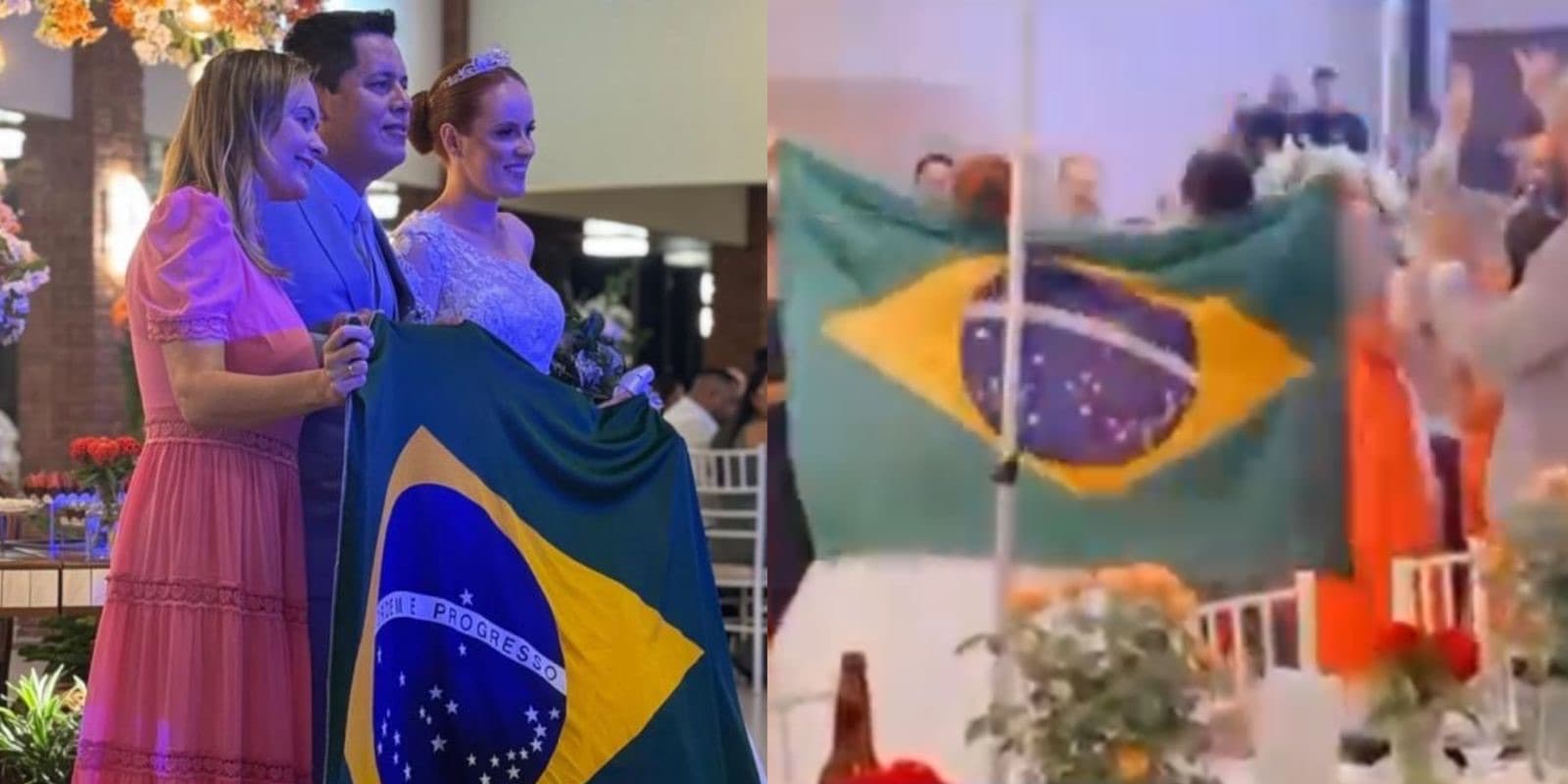 Casamento “patriota” em SC tem música “bolsonarista” e bandeira do Brasil: “proibido petistas”