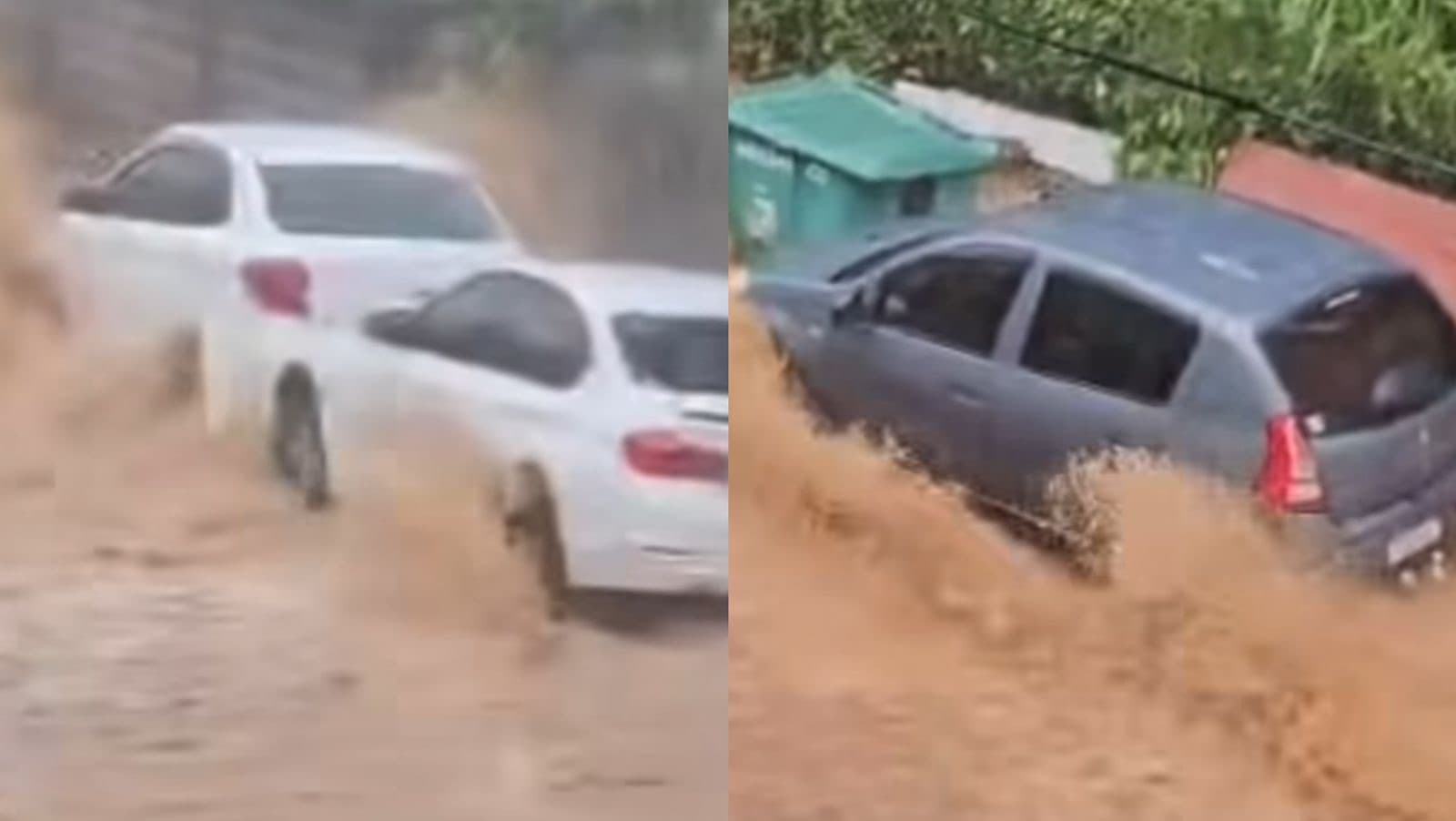 Temporal deixa ruas alagadas em cidade do Meio-Oeste catarinense