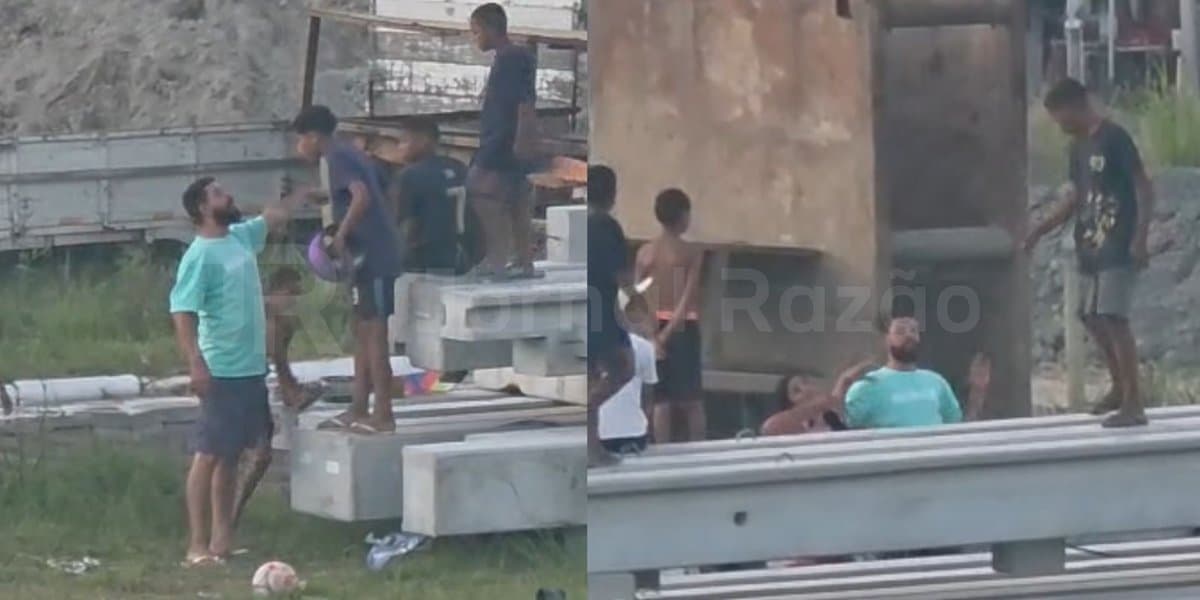 “Vai chorar?”: homem xinga e intimida crianças por briga de pipa entre coleguinhas em Itapema