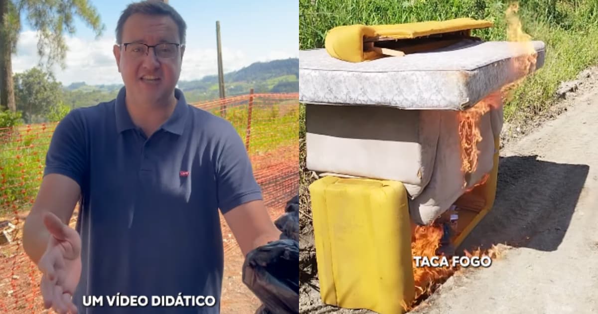 Prefeito ensina moradores do interior a queimarem lixo em SC: “não tem direito a coleta”