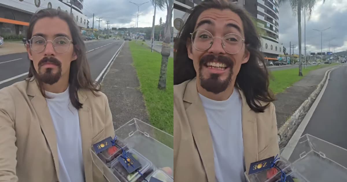 Motorista tenta humilhar vendedor de doces em SC e resposta do jovem explode nas redes