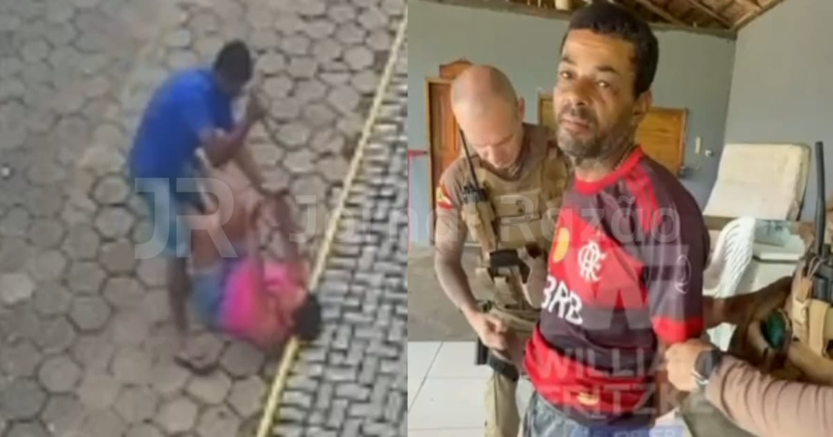 Mulher parte pra cima e toma faca de homem que tentava matar outra mulher no meio da rua em SC