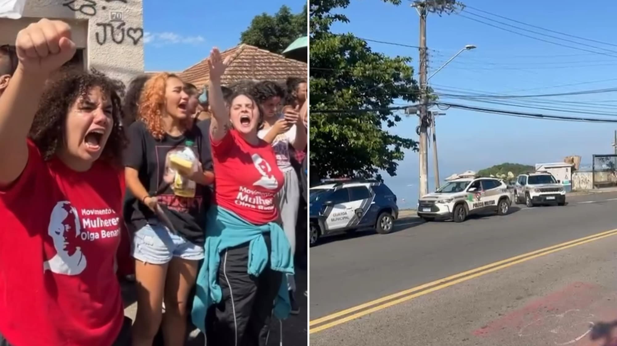 Feministas invadem casa em praia de Florianópolis e acusam a PMSC de truculência