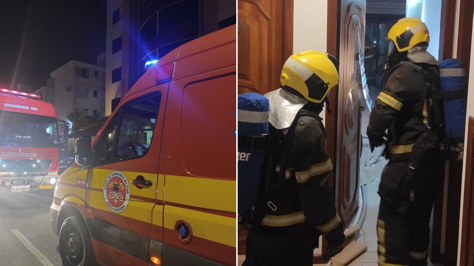 Fogo em apartamento causa correria e mobiliza bombeiros em Florianópolis