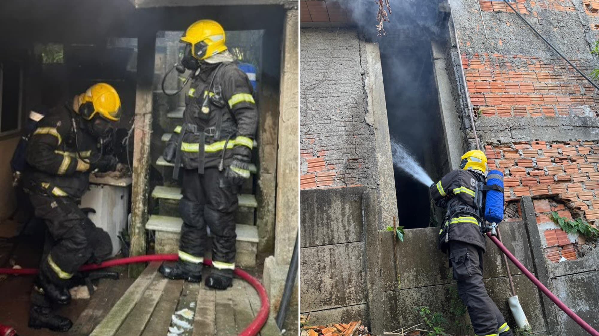 Fogo atinge casa e provoca momentos de tensão em Florianópolis