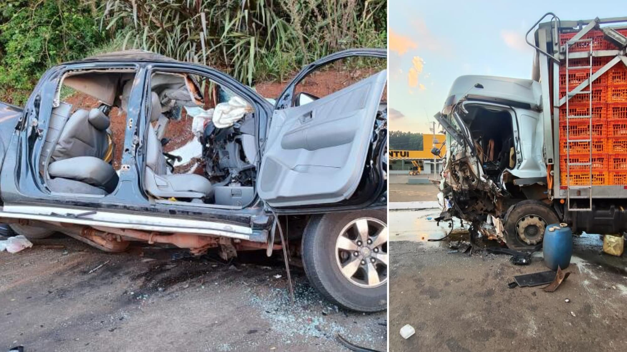 Três morrem e quatro ficam feridos em acidente na BR-282 em Chapecó