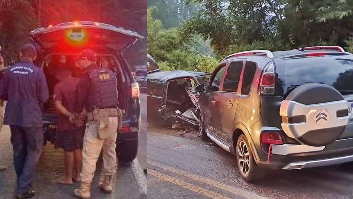 Motorista embriagado bate carro com crianças e acaba preso em SC