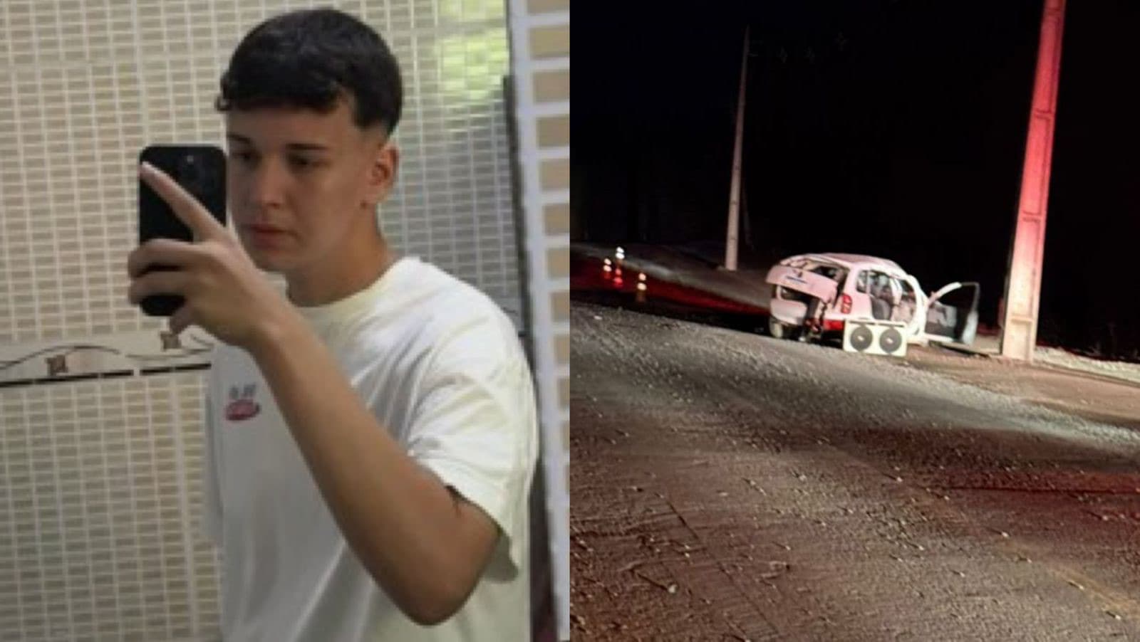 Jovem morre após capotamento de carro na SC-283