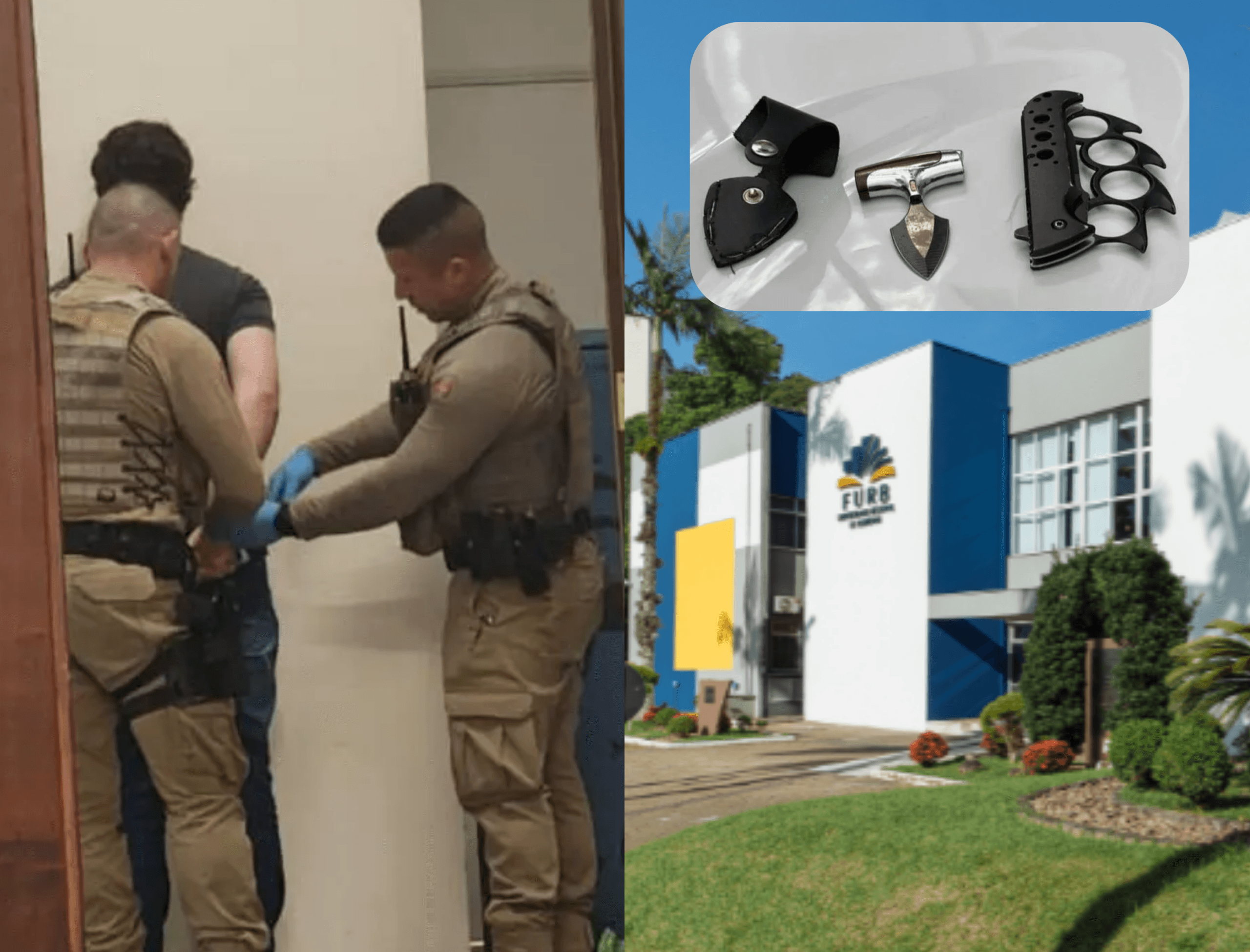 “Desafeto”: palestrante esfaqueia participante de feira de informática em universidade de Blumenau