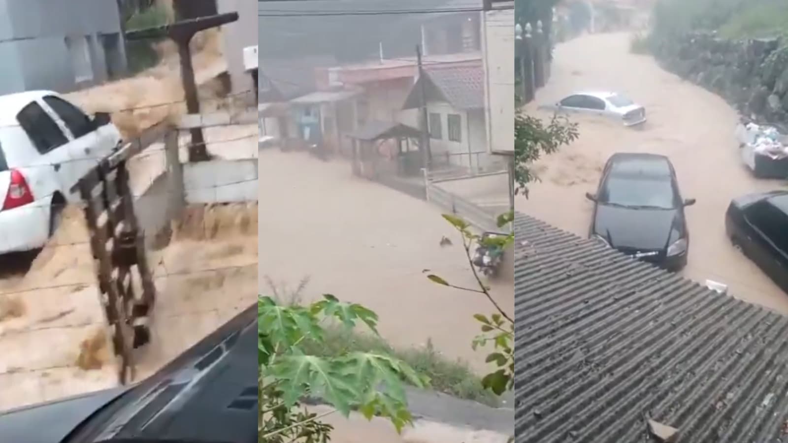 Chuva de 143 mm causa alagamentos e deslizamento de terra em Blumenau
