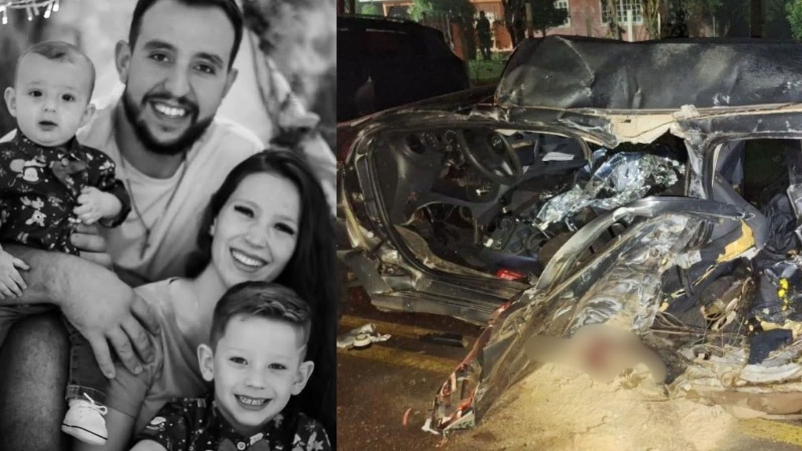 “Morreu a família inteira”: casal e dois filhos morrem em grave acidente em SC