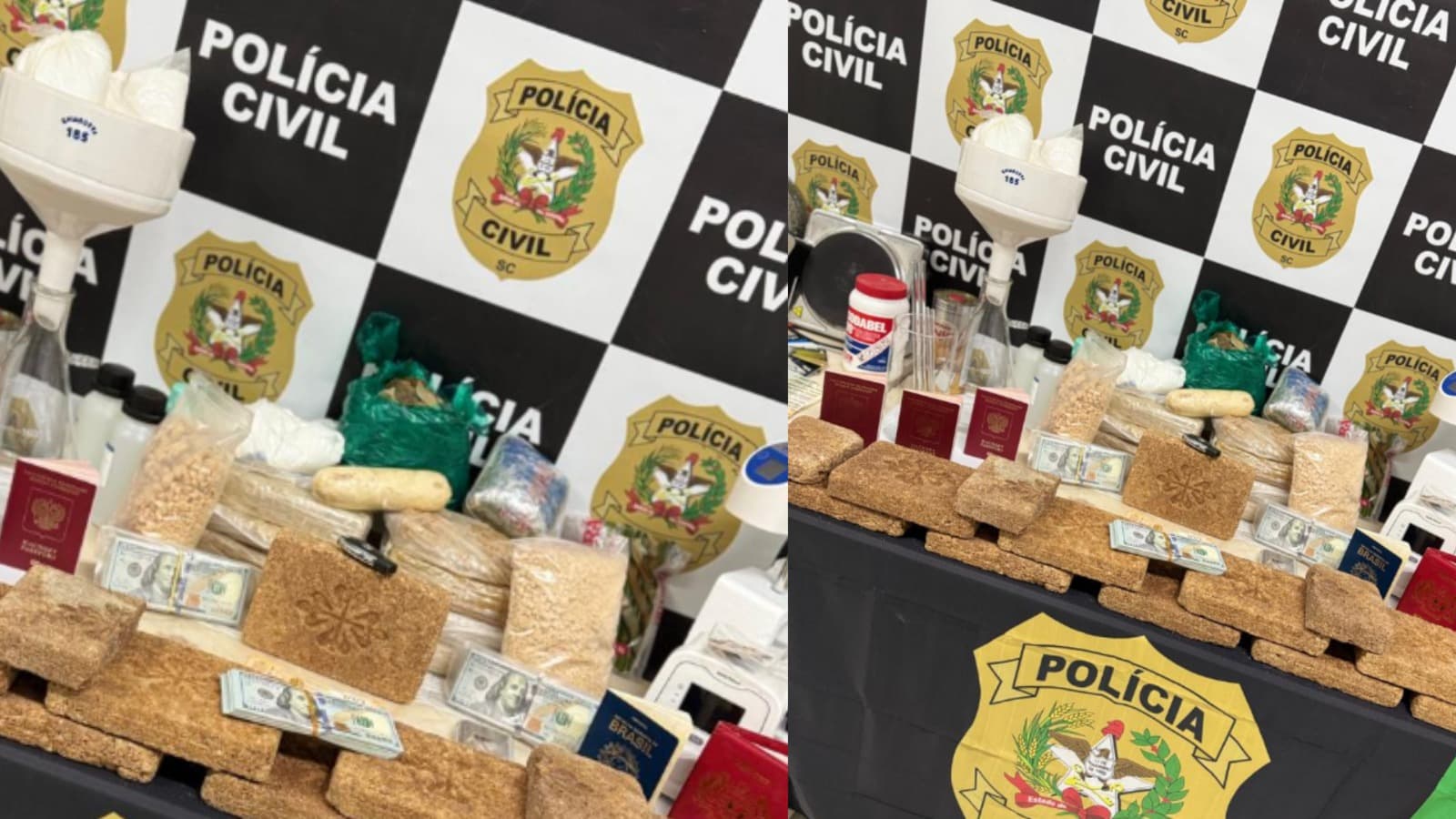 Russo comandava laboratório de cocaína em mansão em SC; droga ia para Moscou