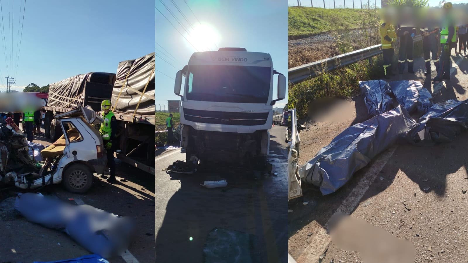“Nenhum sobrevivente”: cinco pessoas morrem após carro colidir com caminhão em SC