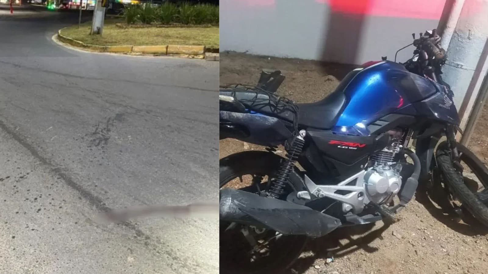 “Madrugada trágica”: motociclista morre após perder controle e bater em rotatória em Canelinha