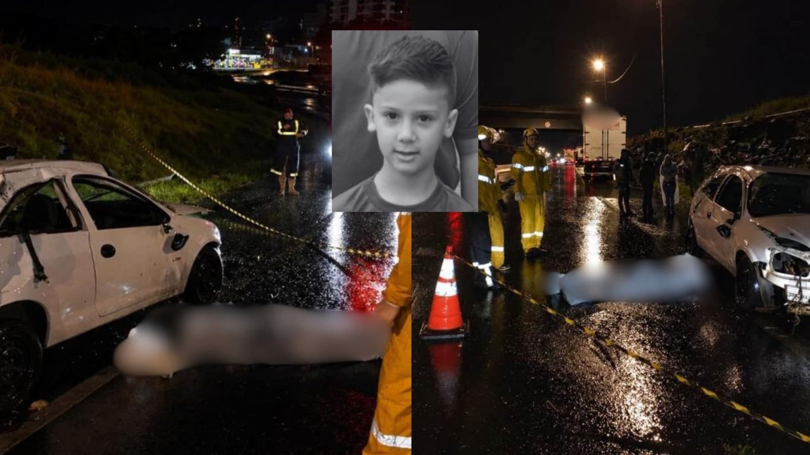 Menino de 7 anos morre após ser encontrado fora do carro em capotamento em SC