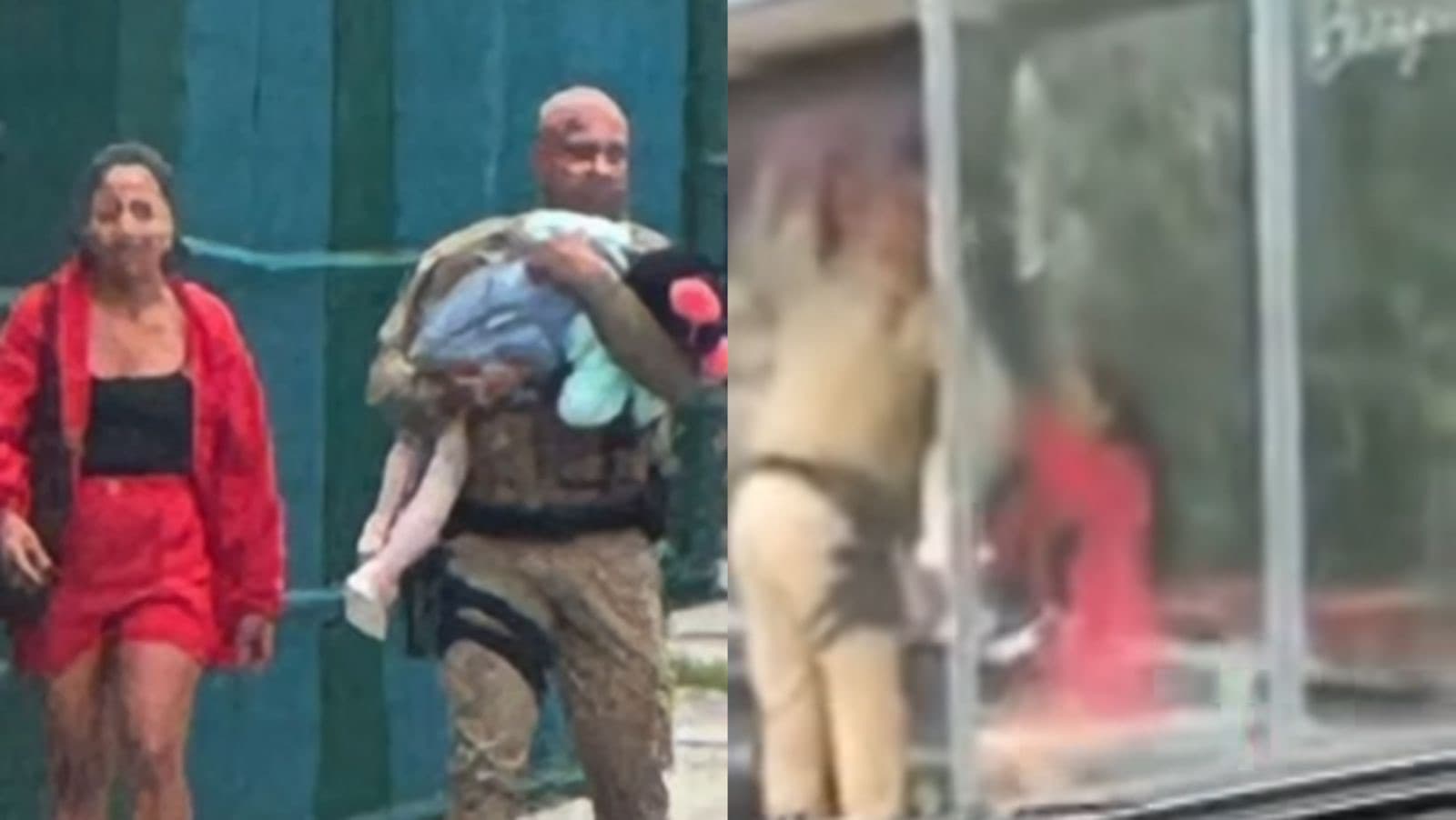 PM para viatura no Centro de Floripa e carrega criança especial no colo para aliviar mãe