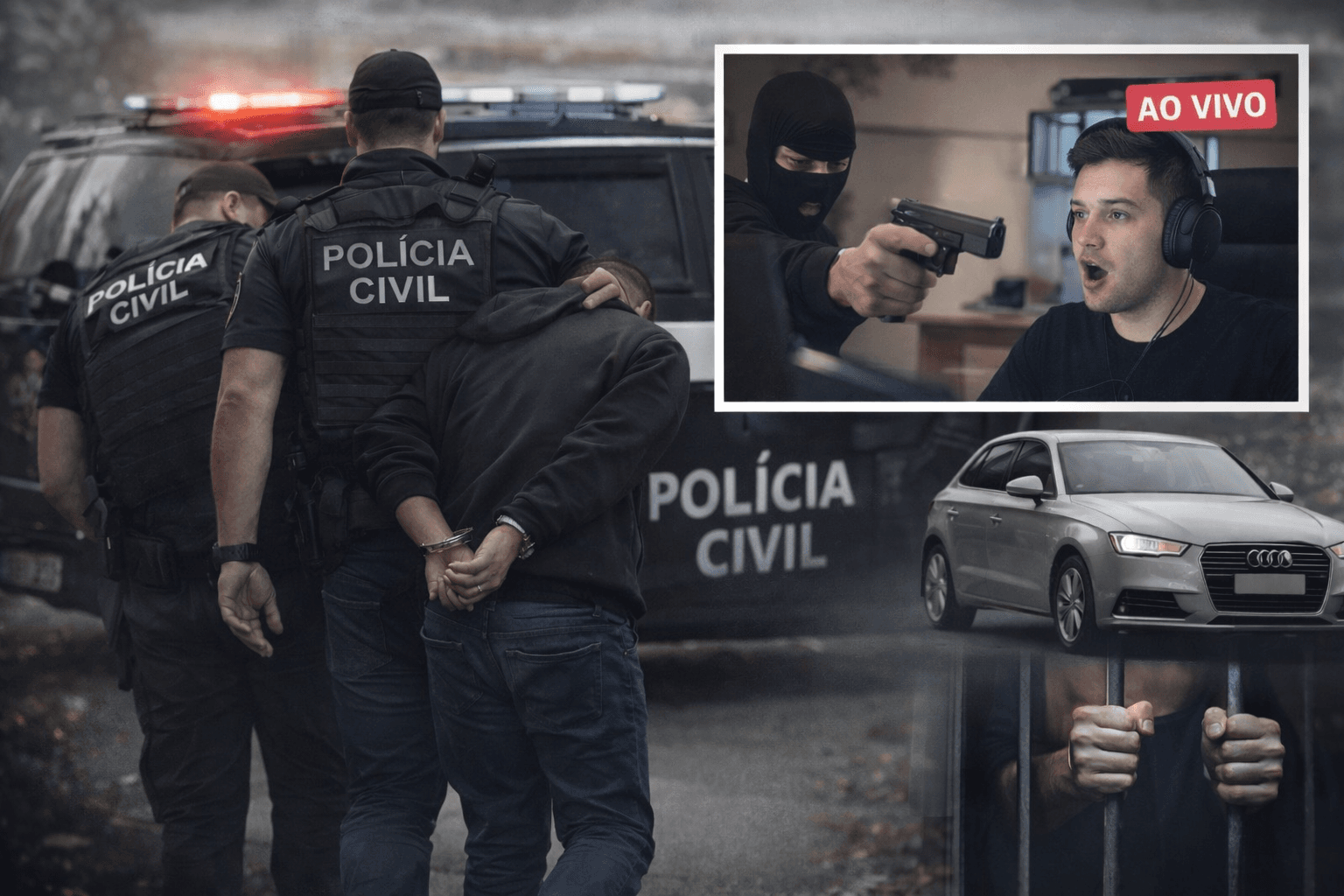 Investigação derruba teoria: criador de conteúdo não simulou roubo ao vivo em Blumenau, diz Polícia Civil