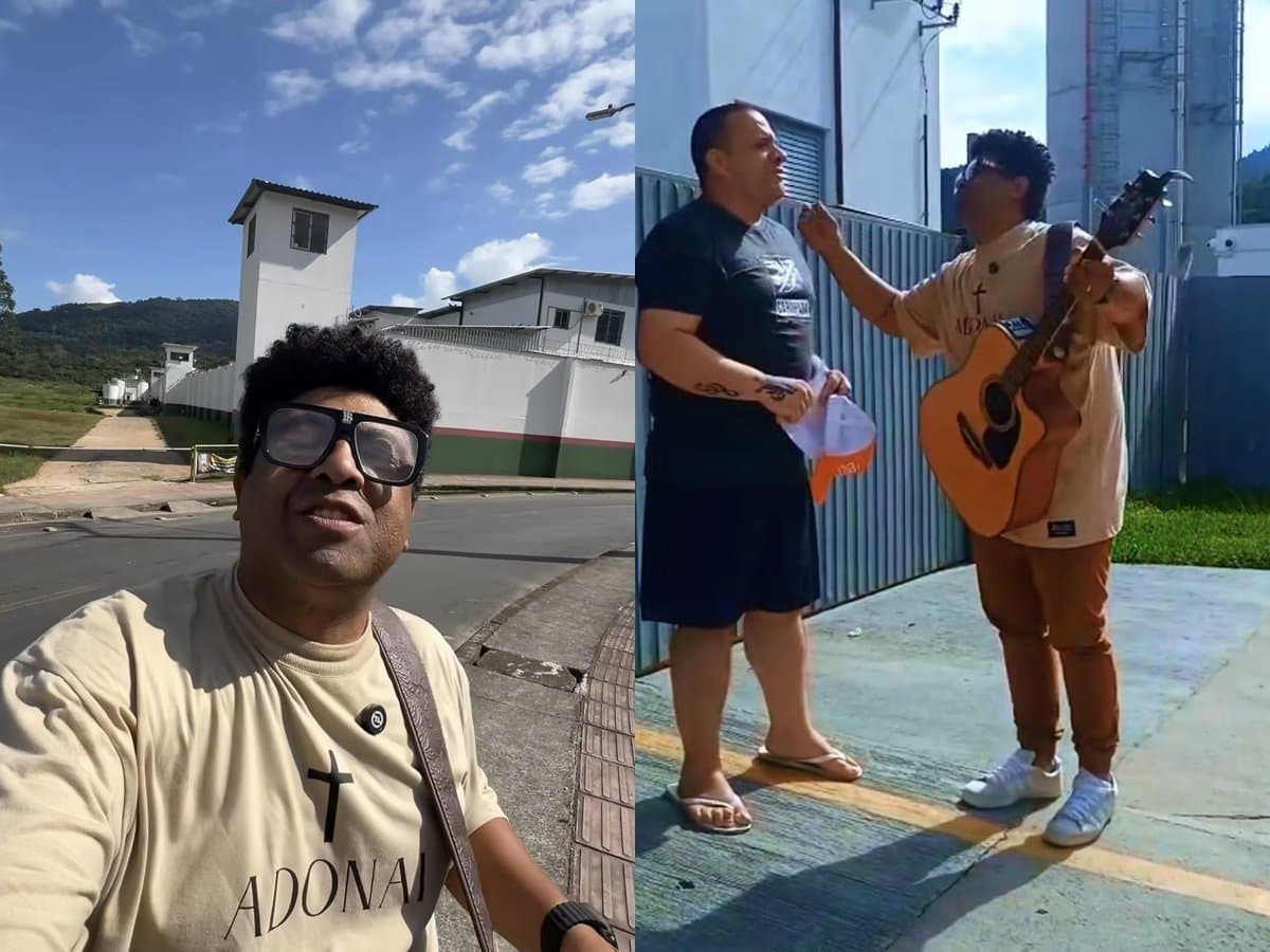 “Quando tu sair, estarei aqui”: cantor aparece na porta de presídio para receber detento solto em SC