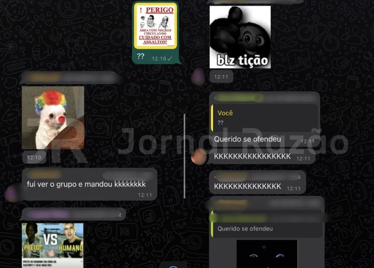“Perigo, área com negros”: Justiça condena jovens de SC por figurinhas em grupo de WhatsApp