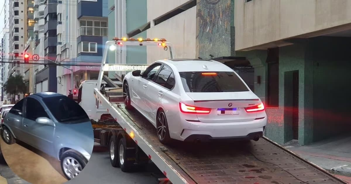 BMW com R$ 11 mil em dívidas e motorista bêbado é apreendida em Balneário Camboriú