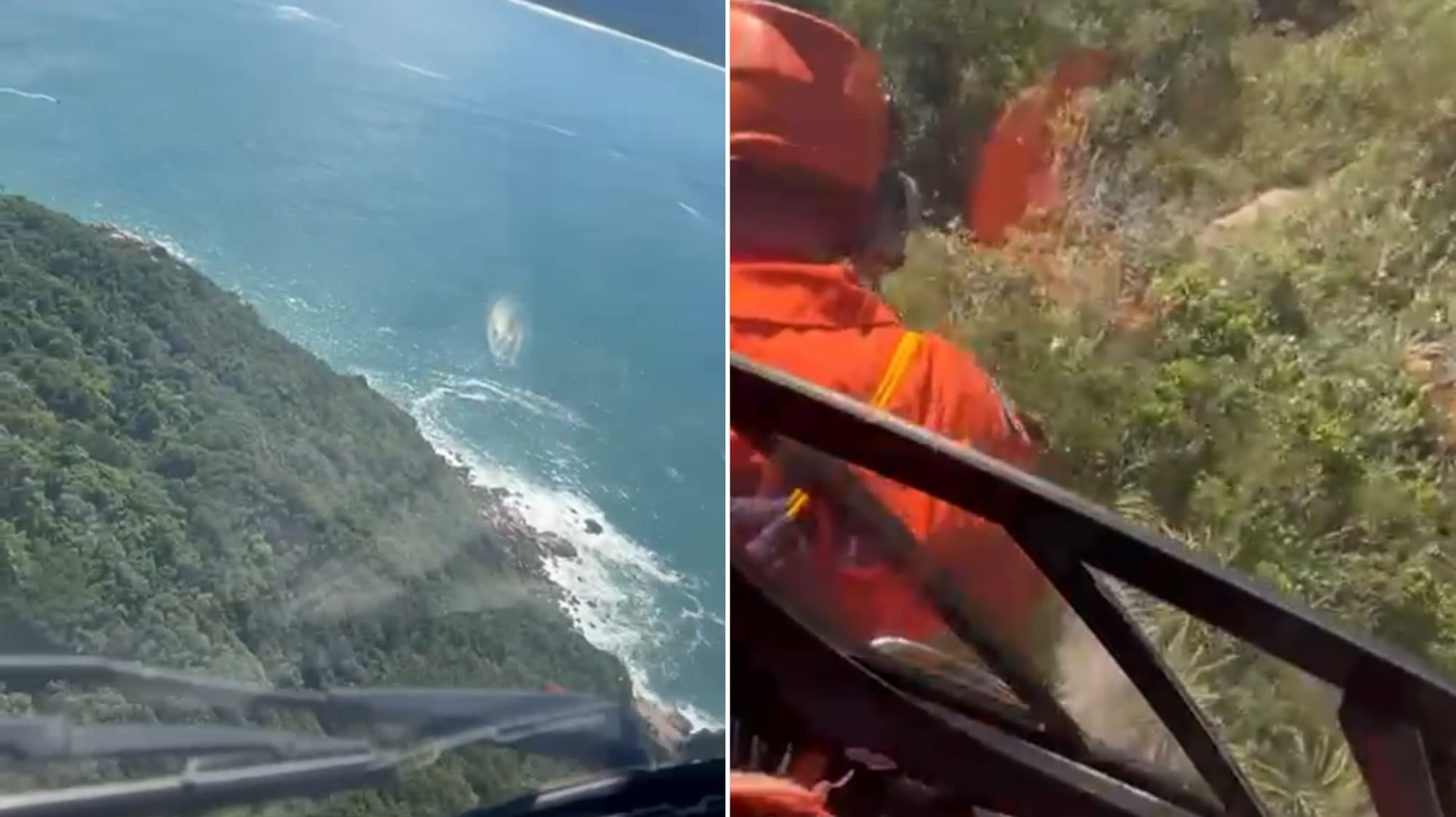 Mulher cai em trilha, fratura a perna e é resgatada de helicóptero em Florianópolis