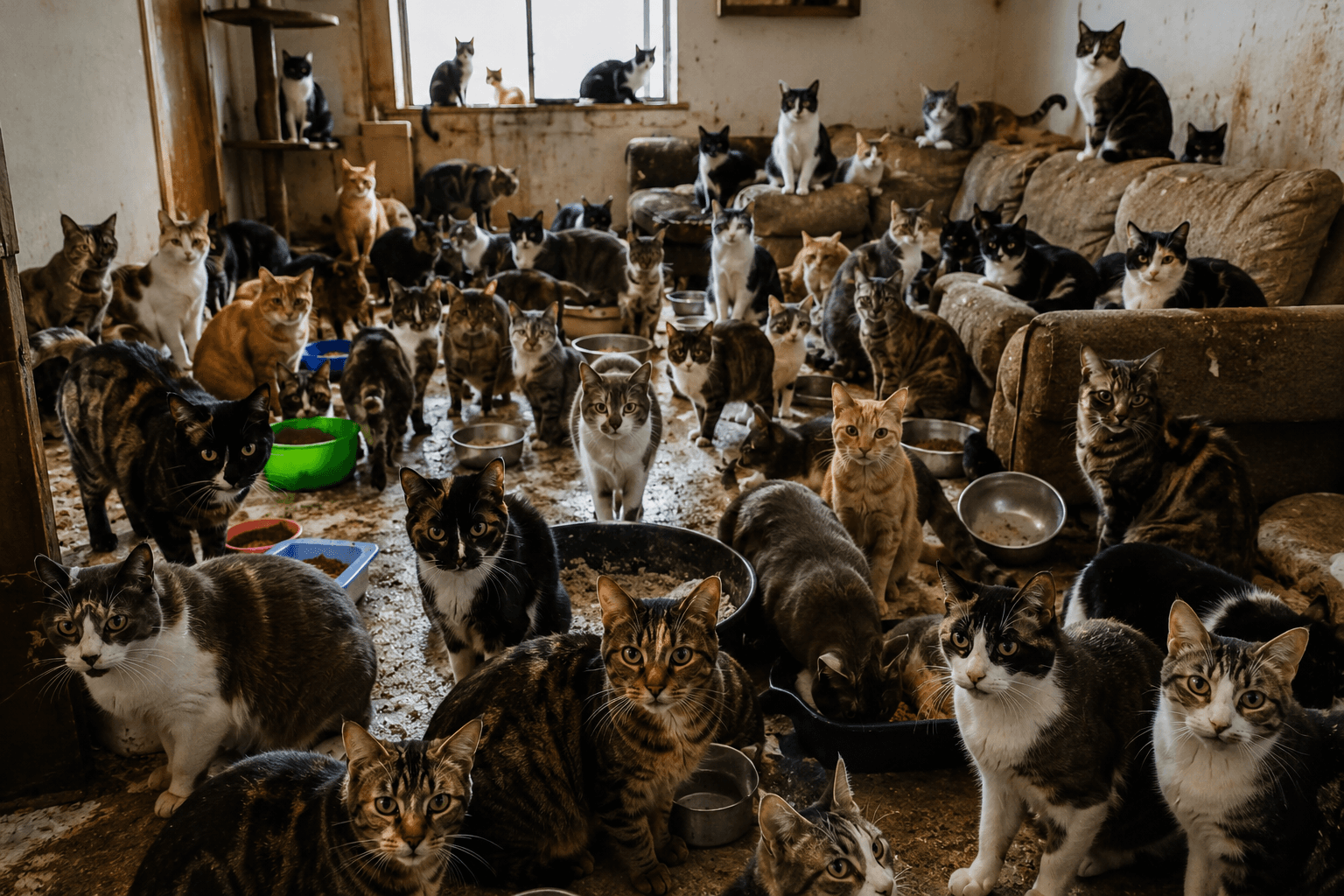 Apartamento tomado por centenas de gatos em situação insalubre leva MPSC a agir em SC