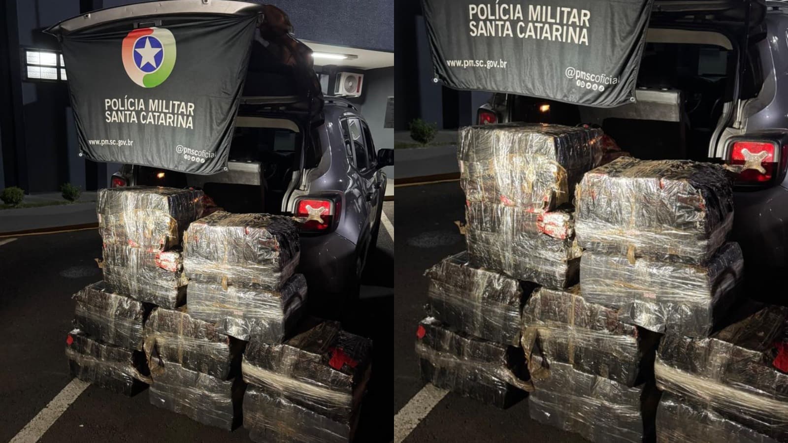 Mais de 300 kg de maconha são encontrados em motel às margens de rodovia em SC
