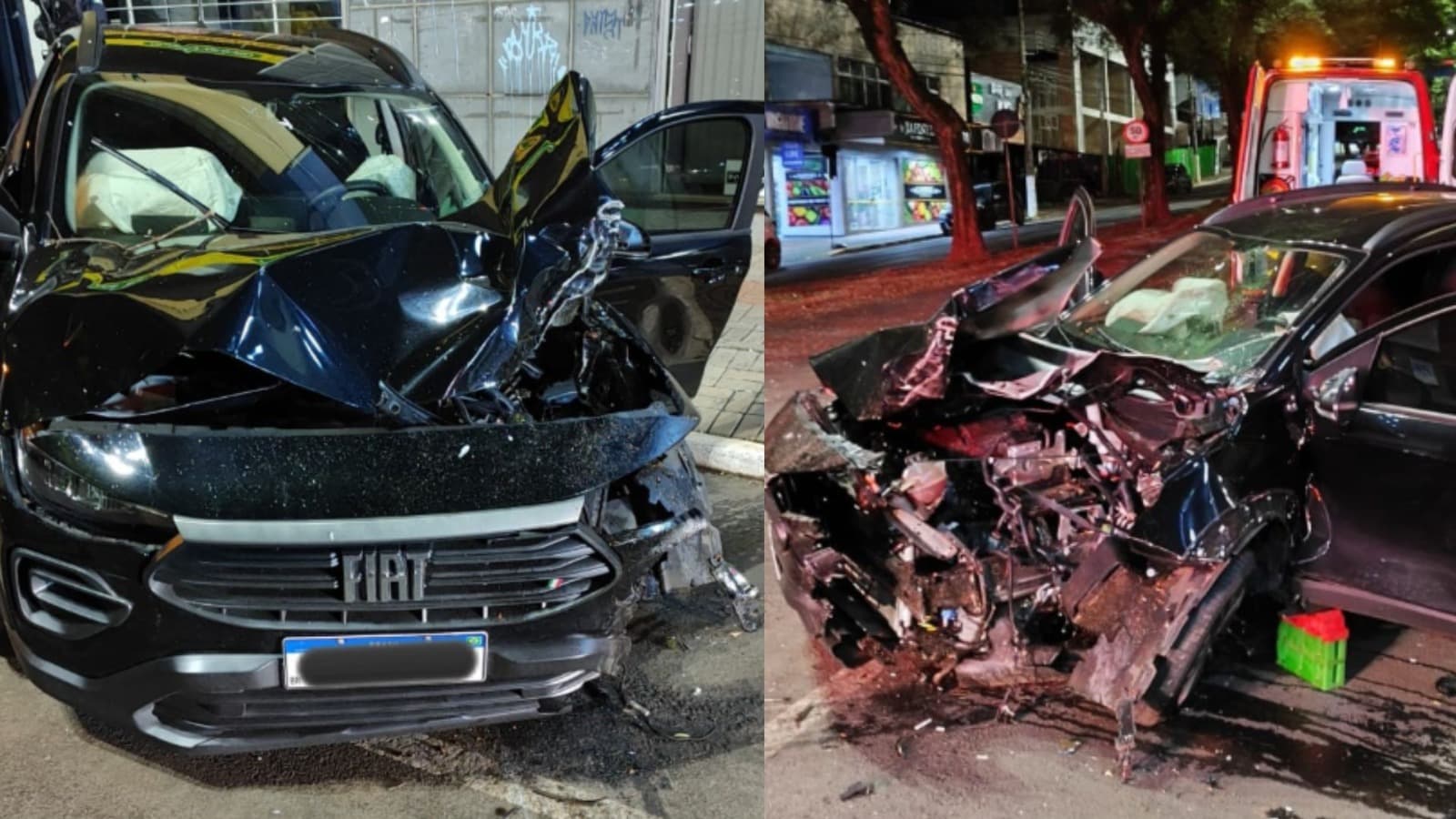 “Ficou destruído”: motorista perde controle do carro e bate em árvore em SC