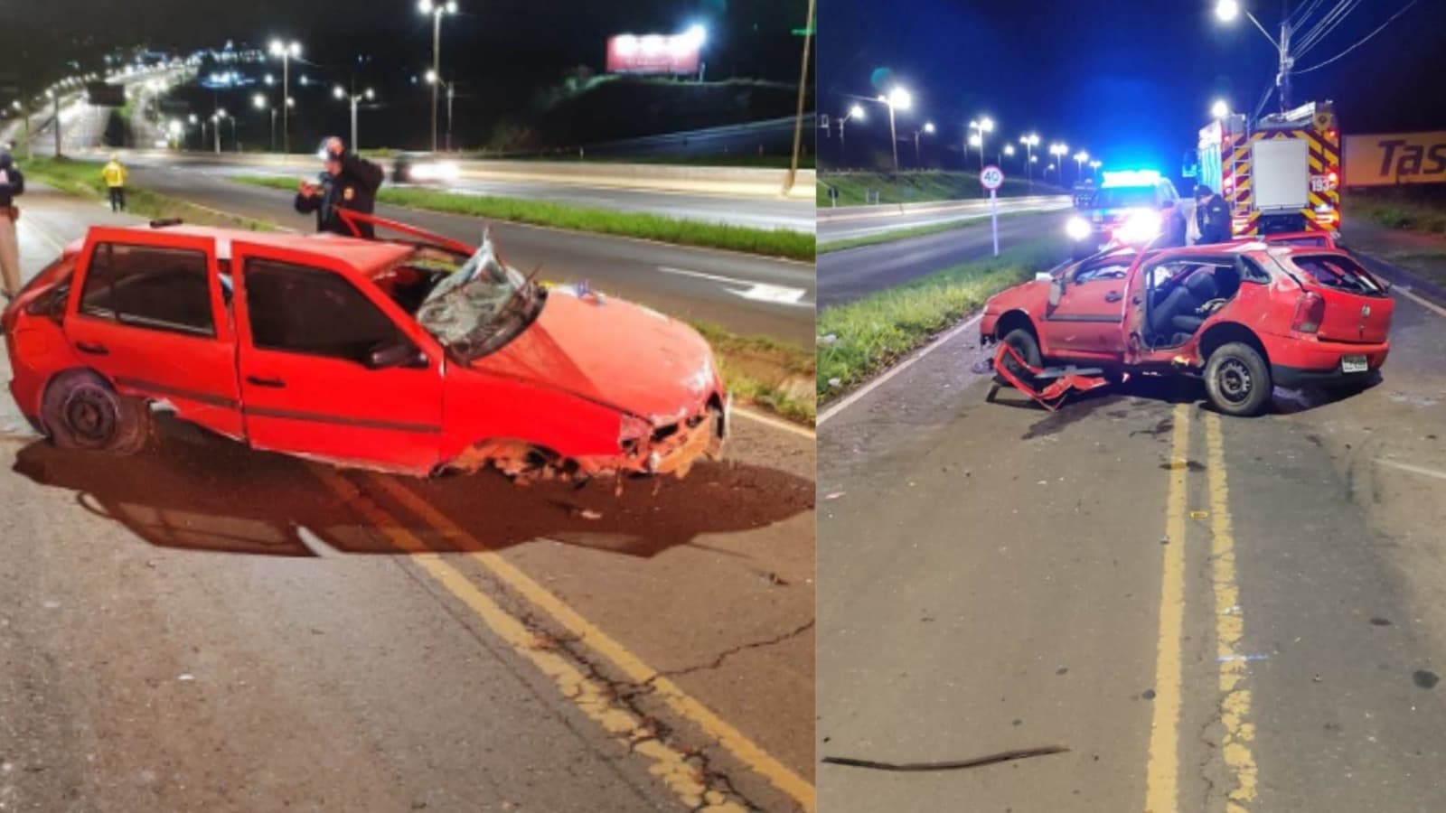 Jovem morre após perder controle do carro e capotar em SC