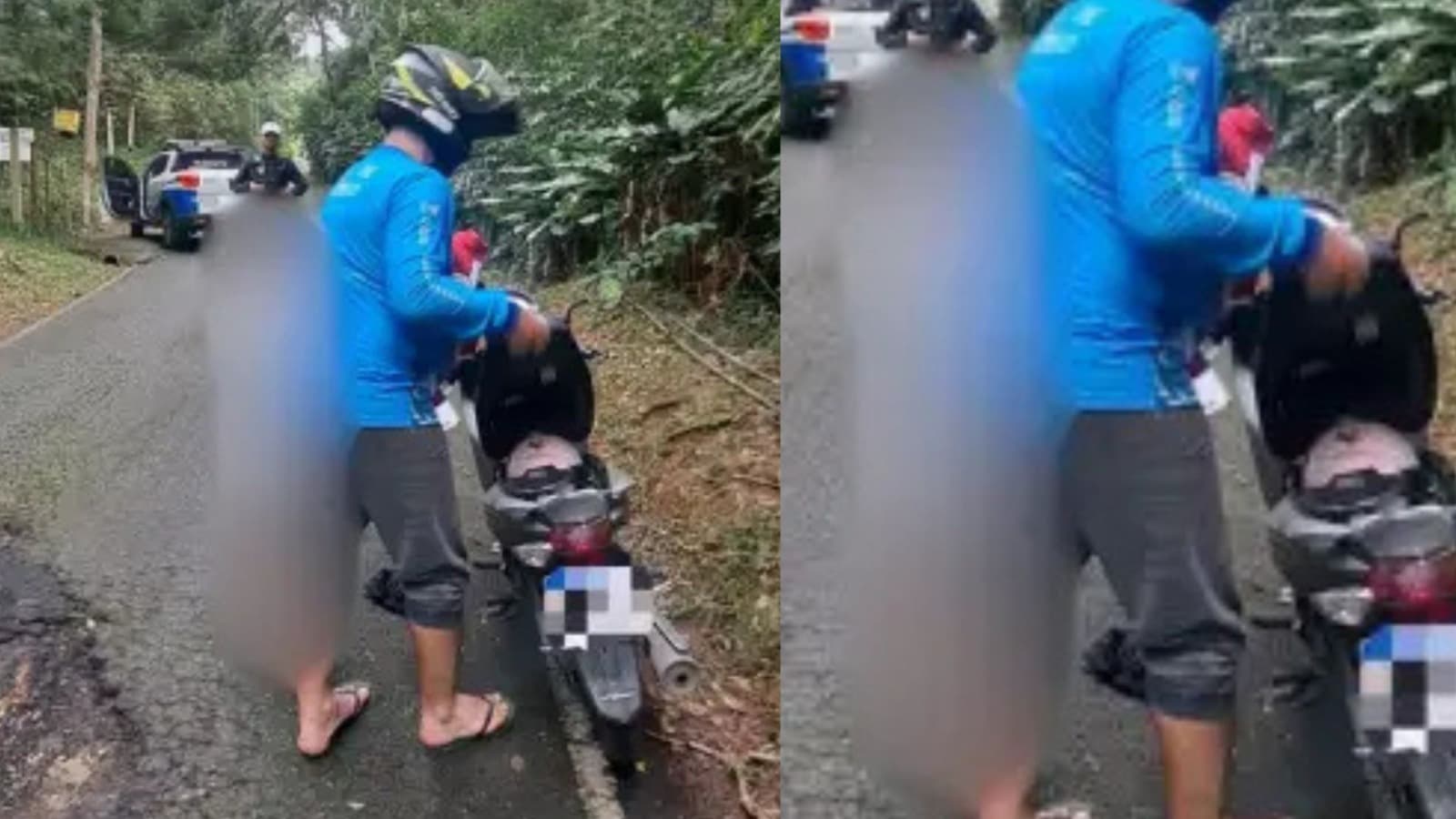 Criança sem capacete em motoneta é flagrada durante operação em BC