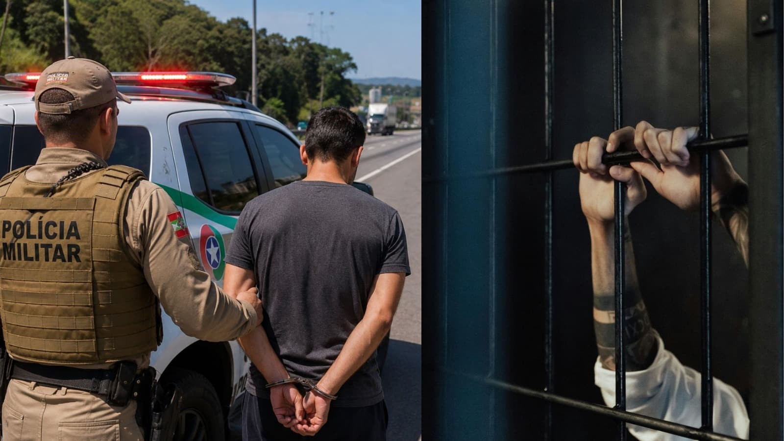 PM localiza e prende foragido por estupro de vulnerável na BR-101 em Itapema