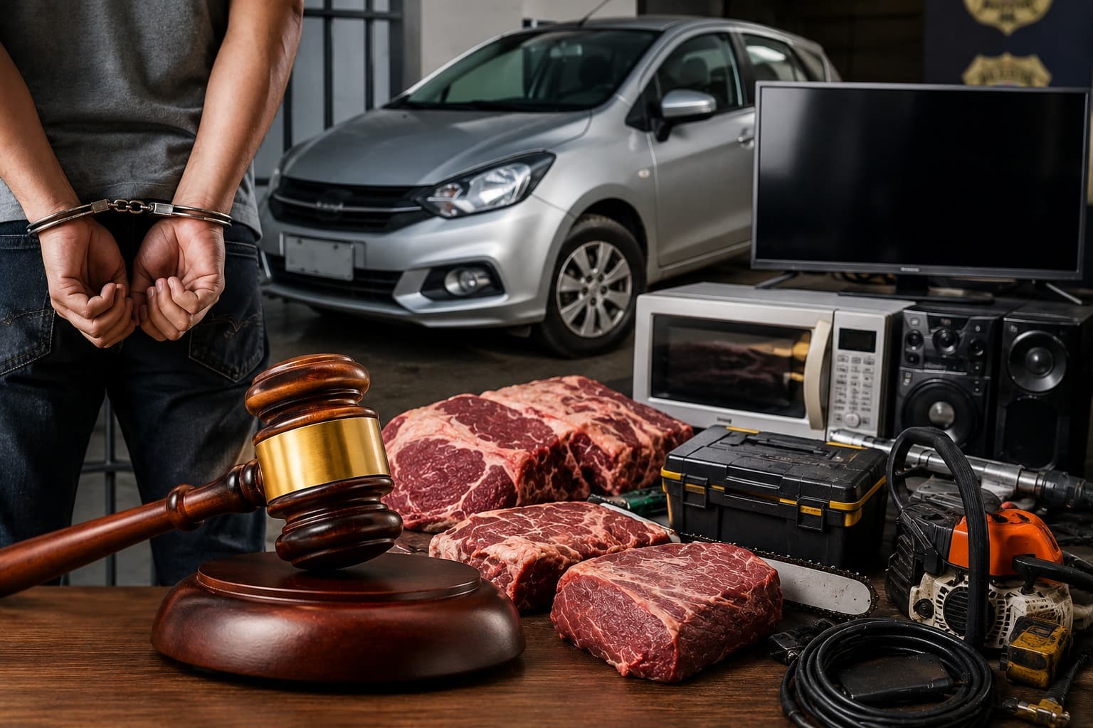 “Passou o rodo”: homem que furtou eletrodomésticos, carnes e carro é condenado em SC