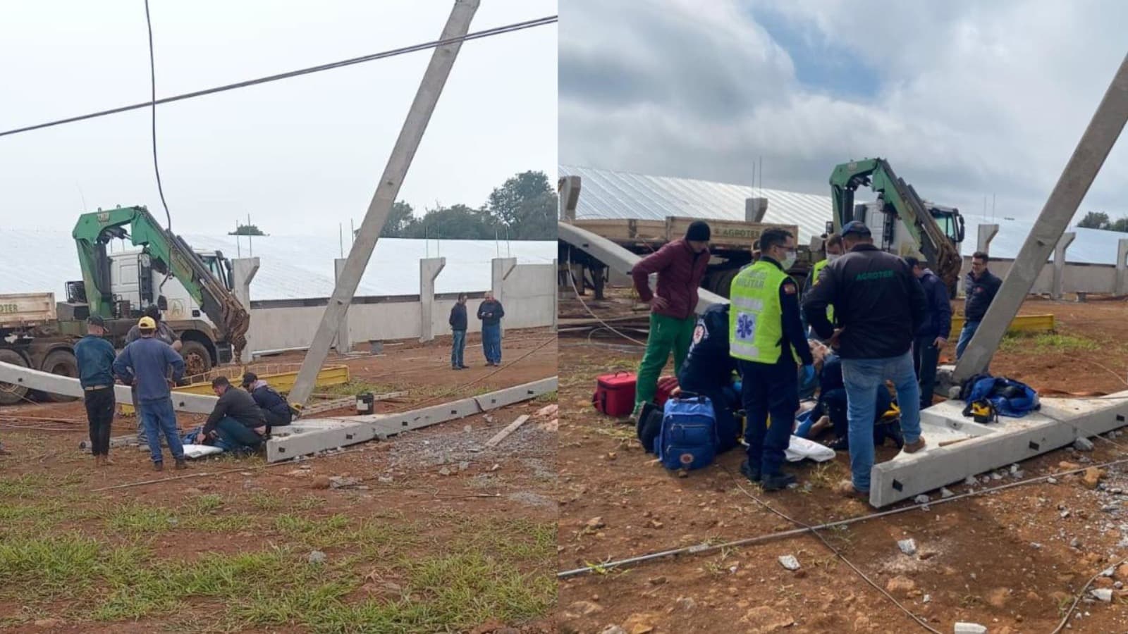 Homem fica ferido após despencar de 10 metros durante trabalho em SC