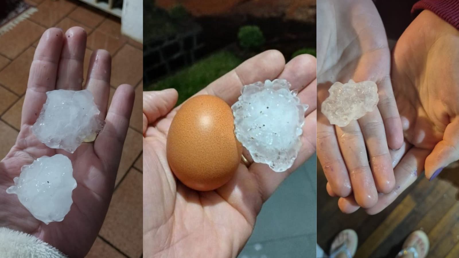 Granizo do tamanho de ovos de galinha causa destruição em cidade de SC