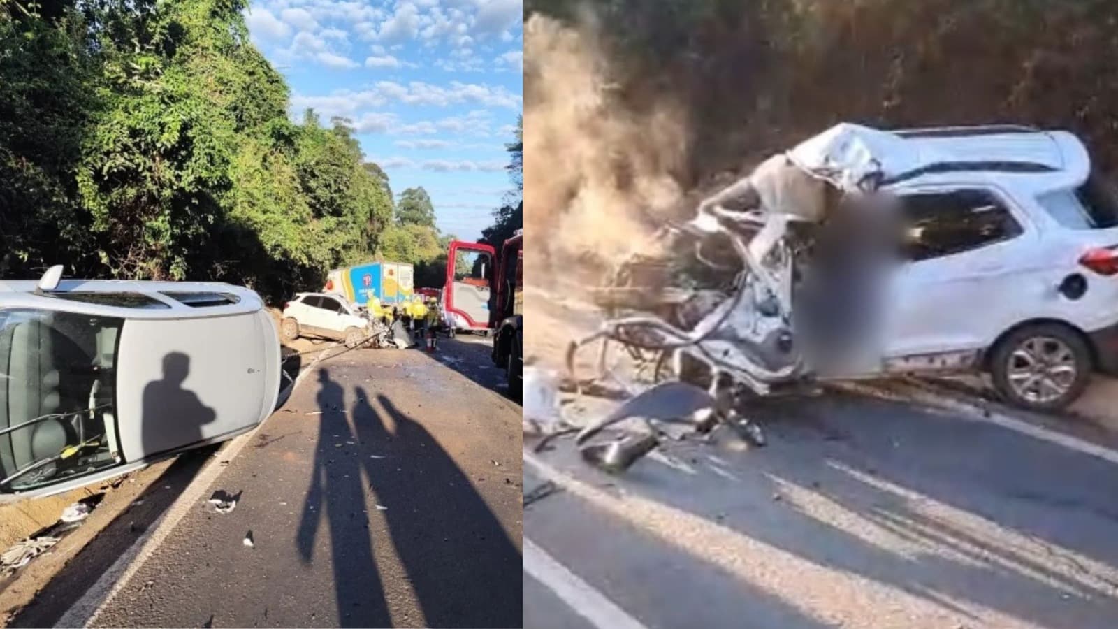 Grave acidente na BR-282 mata motorista e deixa gestante ferida em Chapecó