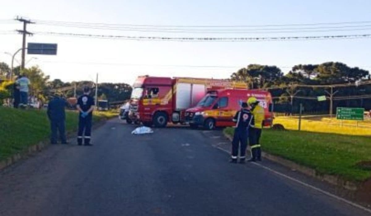 Homem de 34 anos morre após ser atropelado por carreta na BR-282 em SC