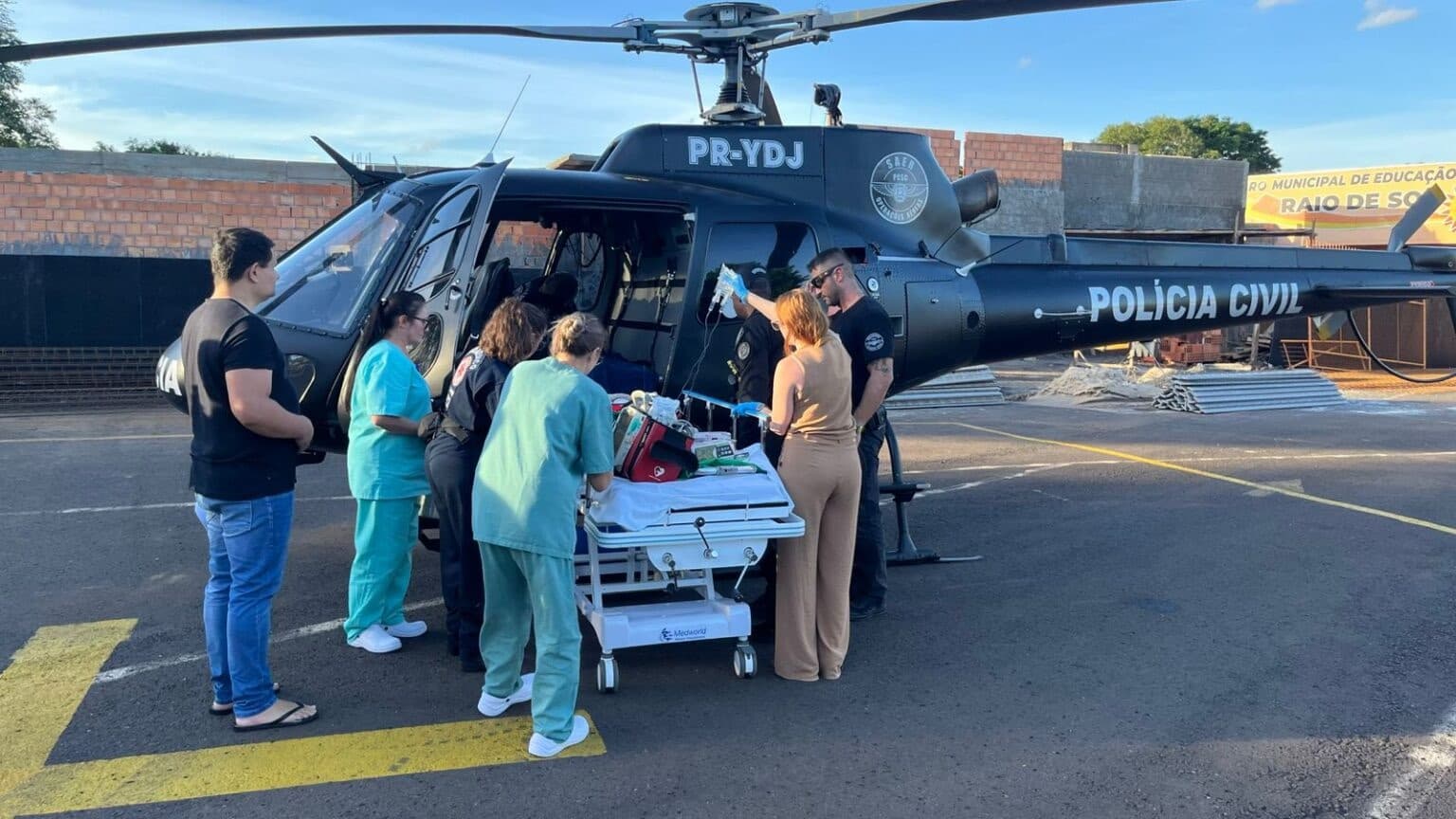 Criança de 1 ano com 28% do corpo queimado é levada em estado grave para hospital em Chapecó