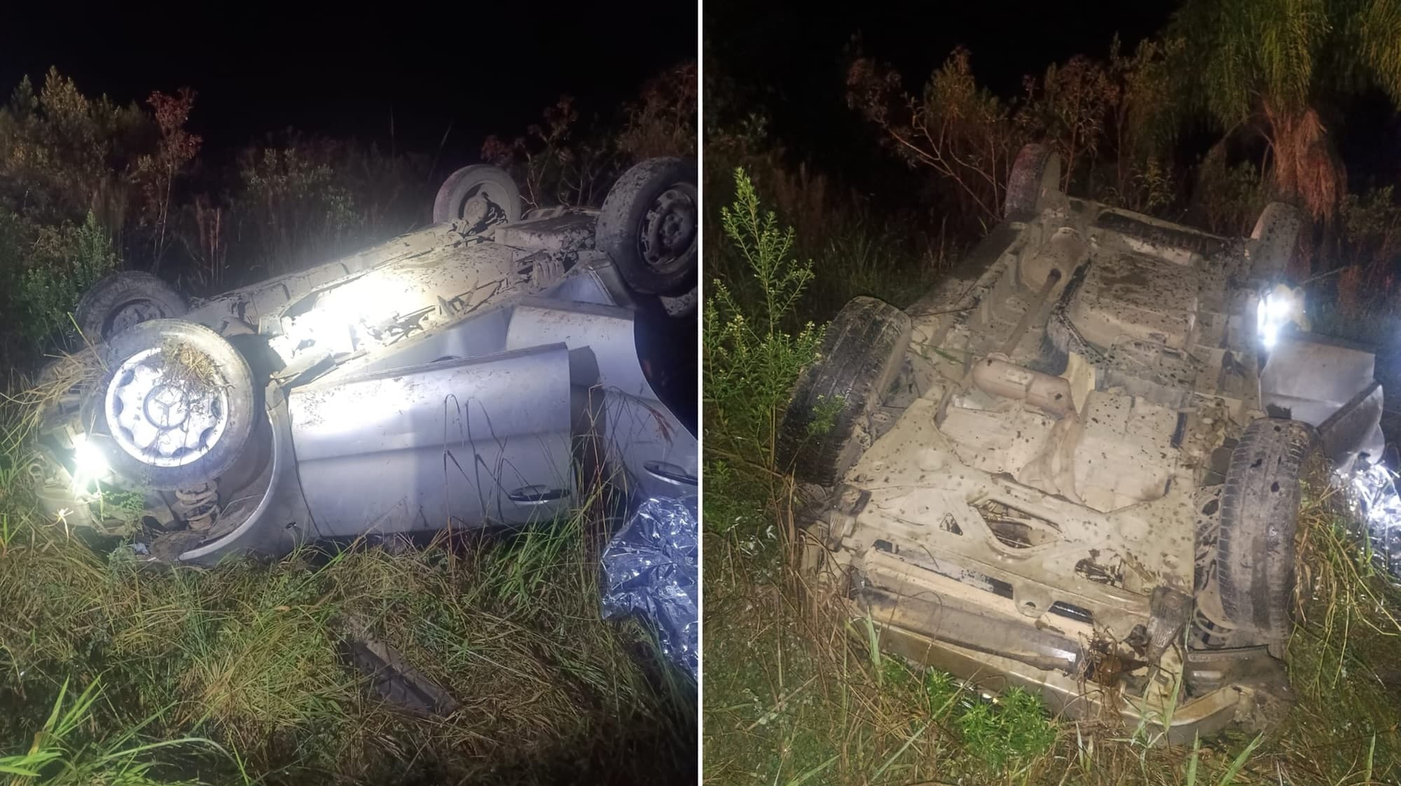 Carro cai em ribanceira na BR-470 e deixa homem ferido em SC