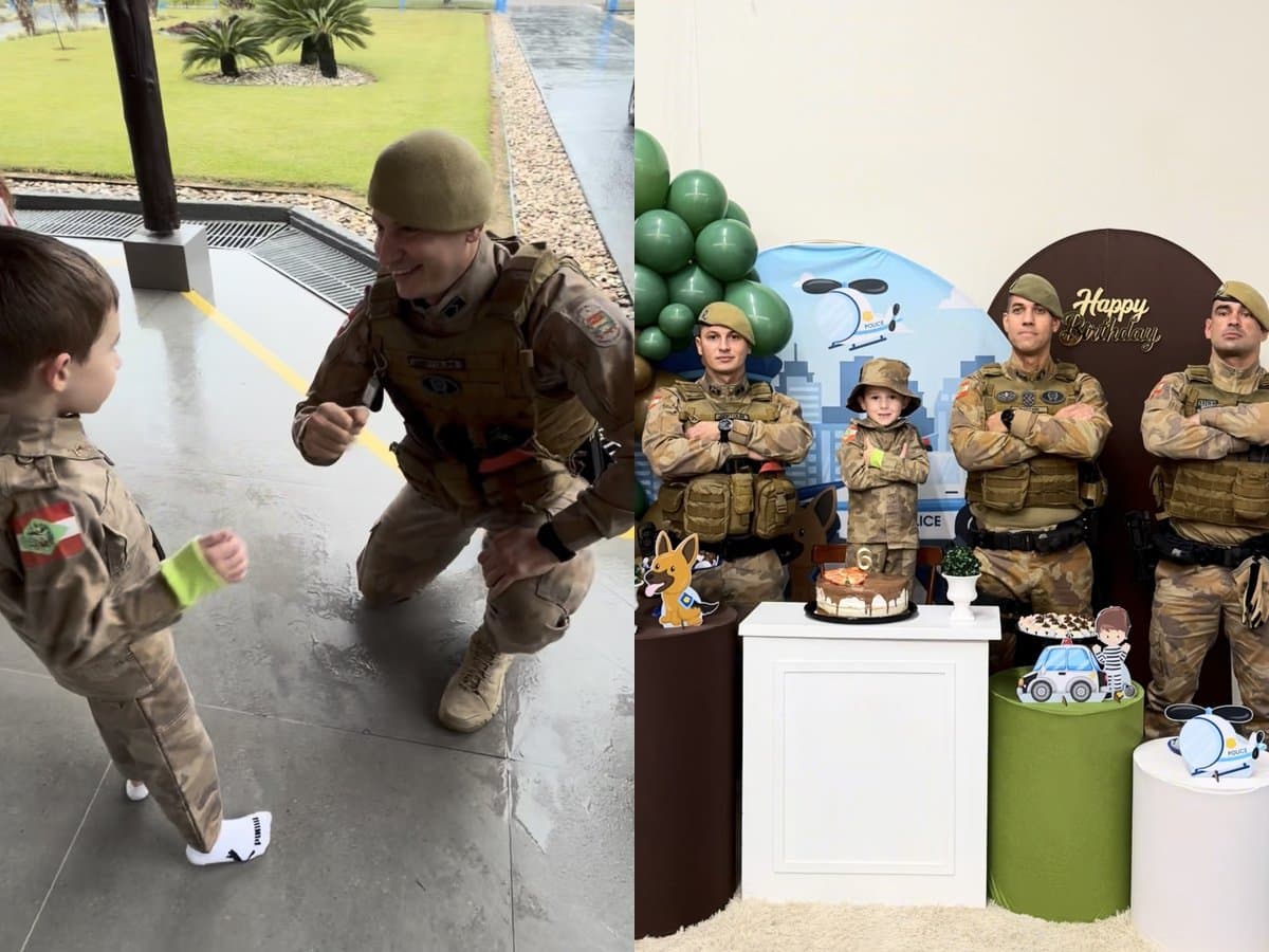 “Vai levar pra vida”: PMSC faz surpresa em festa de aniversário e emociona garotinho em SC