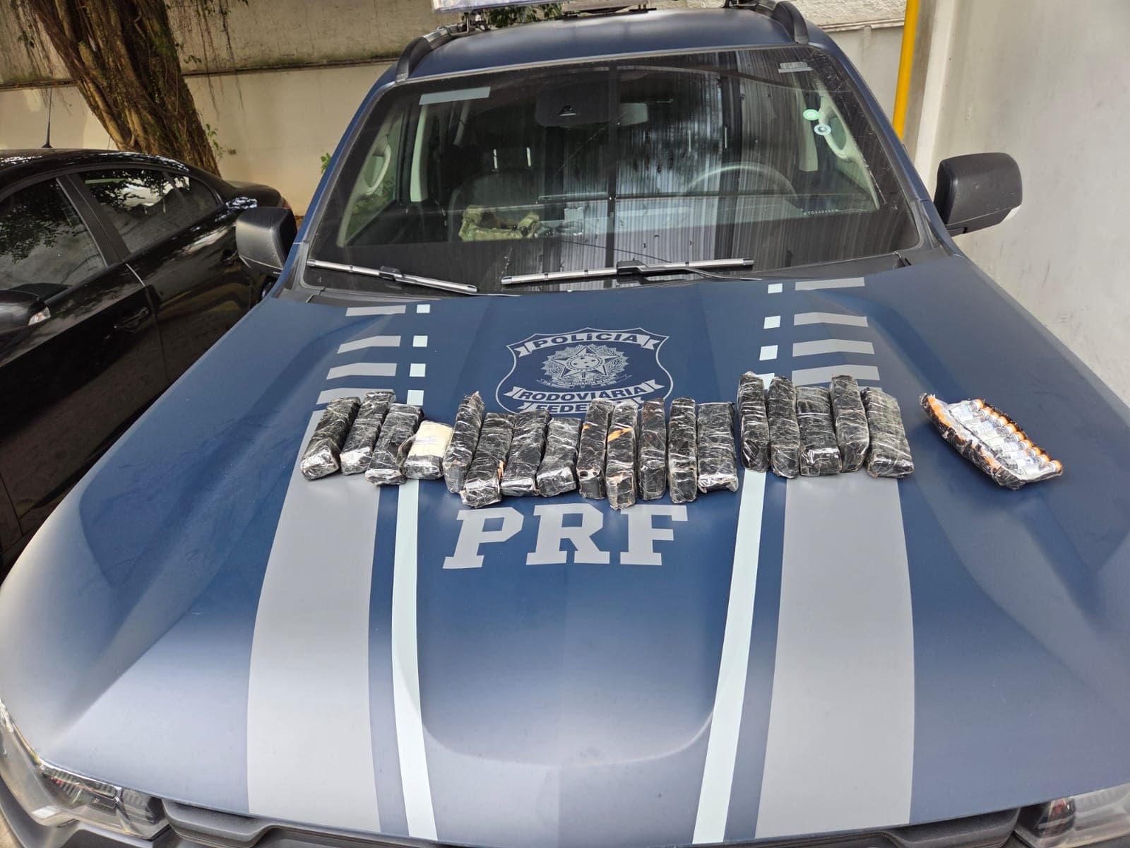Carga de emagrecedores proibidos é encontrada escondida em estepe na BR-470