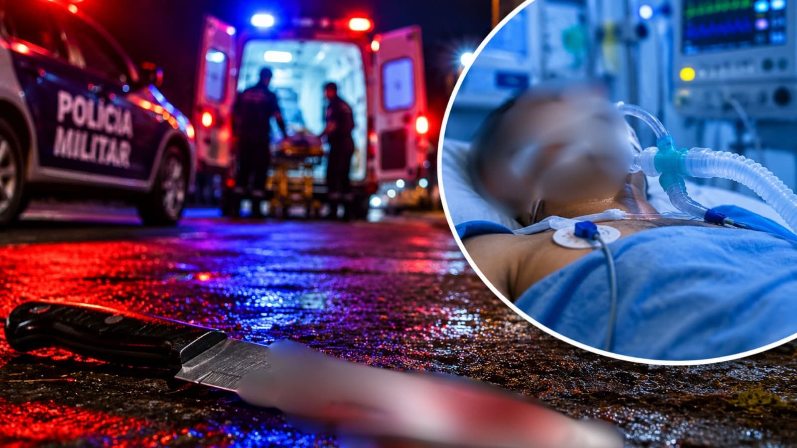 “Entre a vida e a morte”: homem é entubado após facada no pescoço em Chapecó