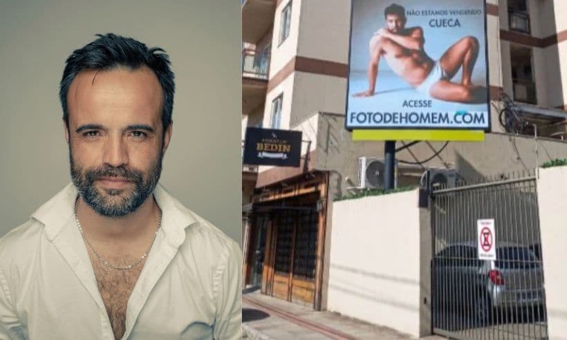 “Não estamos vendendo cueca”: outdoor gera polêmica e fotógrafo é obrigado a retirar anúncio em BC