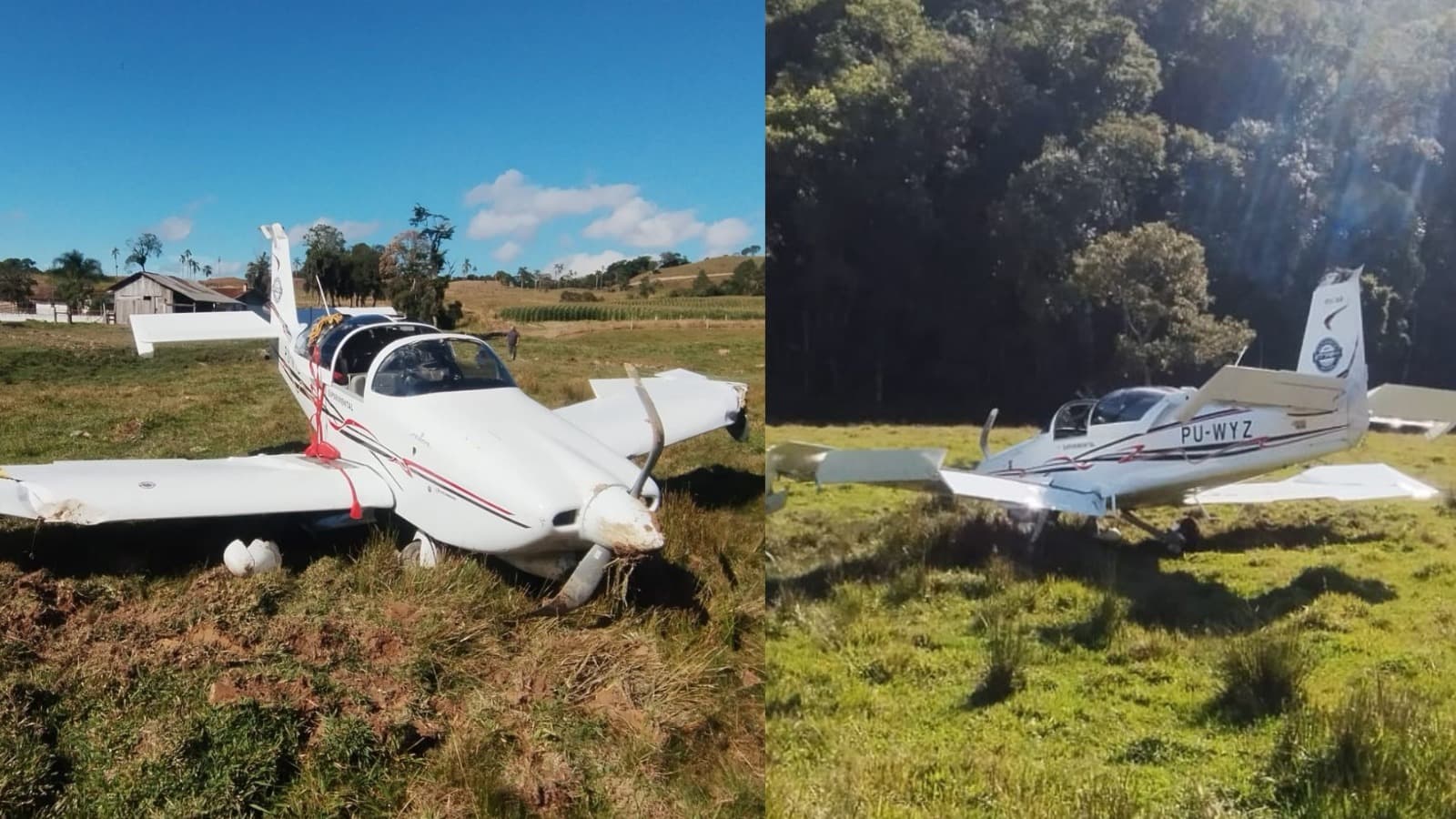 “Segundos de tensão”: pane no motor força piloto a pousar aeronave em área rural de SC