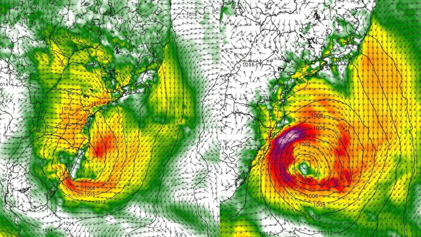 Ciclone extratropical se forma e MetSul alerta para rajadas acima de 100 km/h em SC