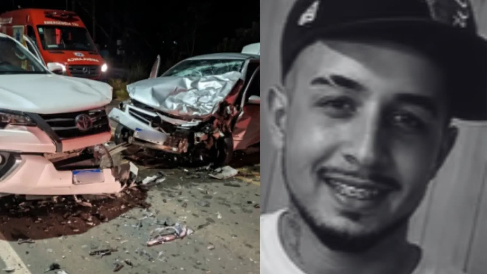 Bebê e casal saem ilesos de grave acidente que matou jovem de 21 anos em SC