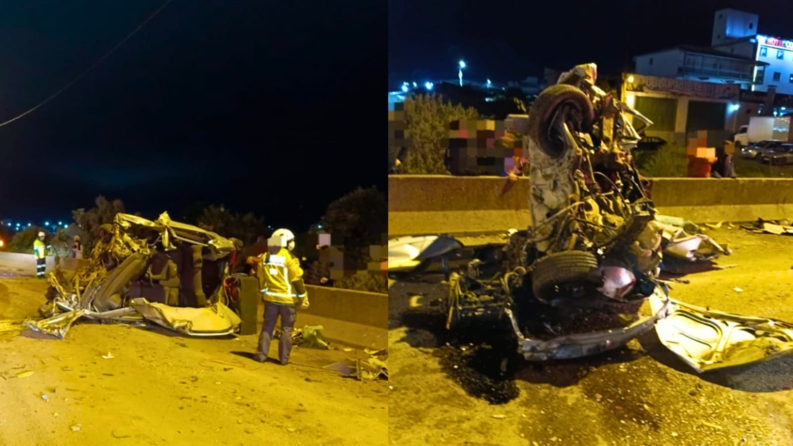 Bombeiros cortam o teto e encontram motorista vivo dentro de carro destruído após colisão frontal em SC