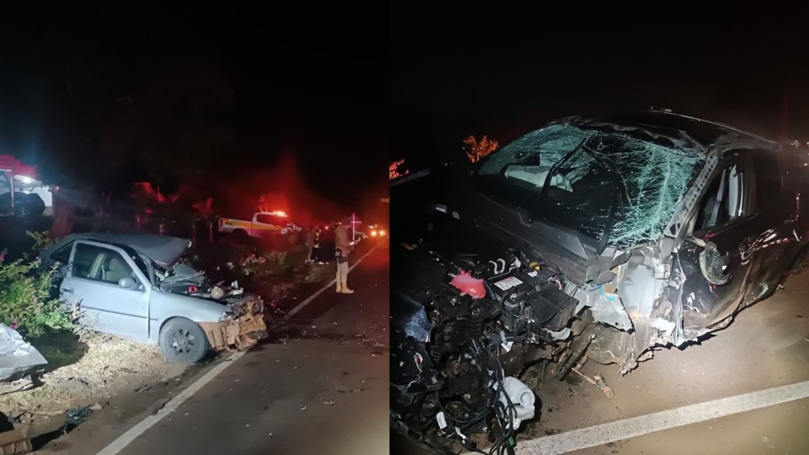 Colisão frontal entre veículos tira a vida de jovem de 20 anos e deixa quatro feridos em SC
