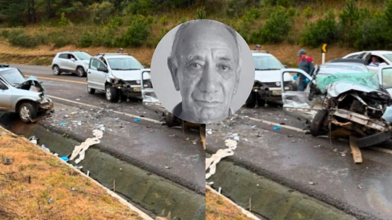 “Vai em paz, meu amado pai”: idoso morre em acidente com três veículos na BR-282, em SC