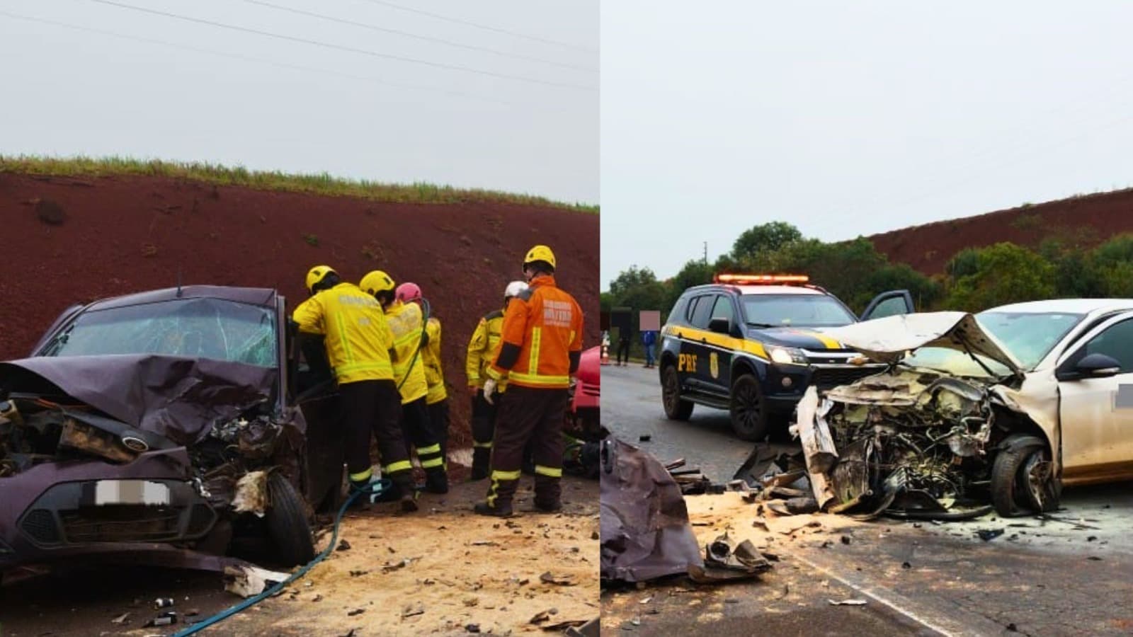 Idoso de 71 anos morre preso às ferragens após acidente com três carros na BR-470 em SC