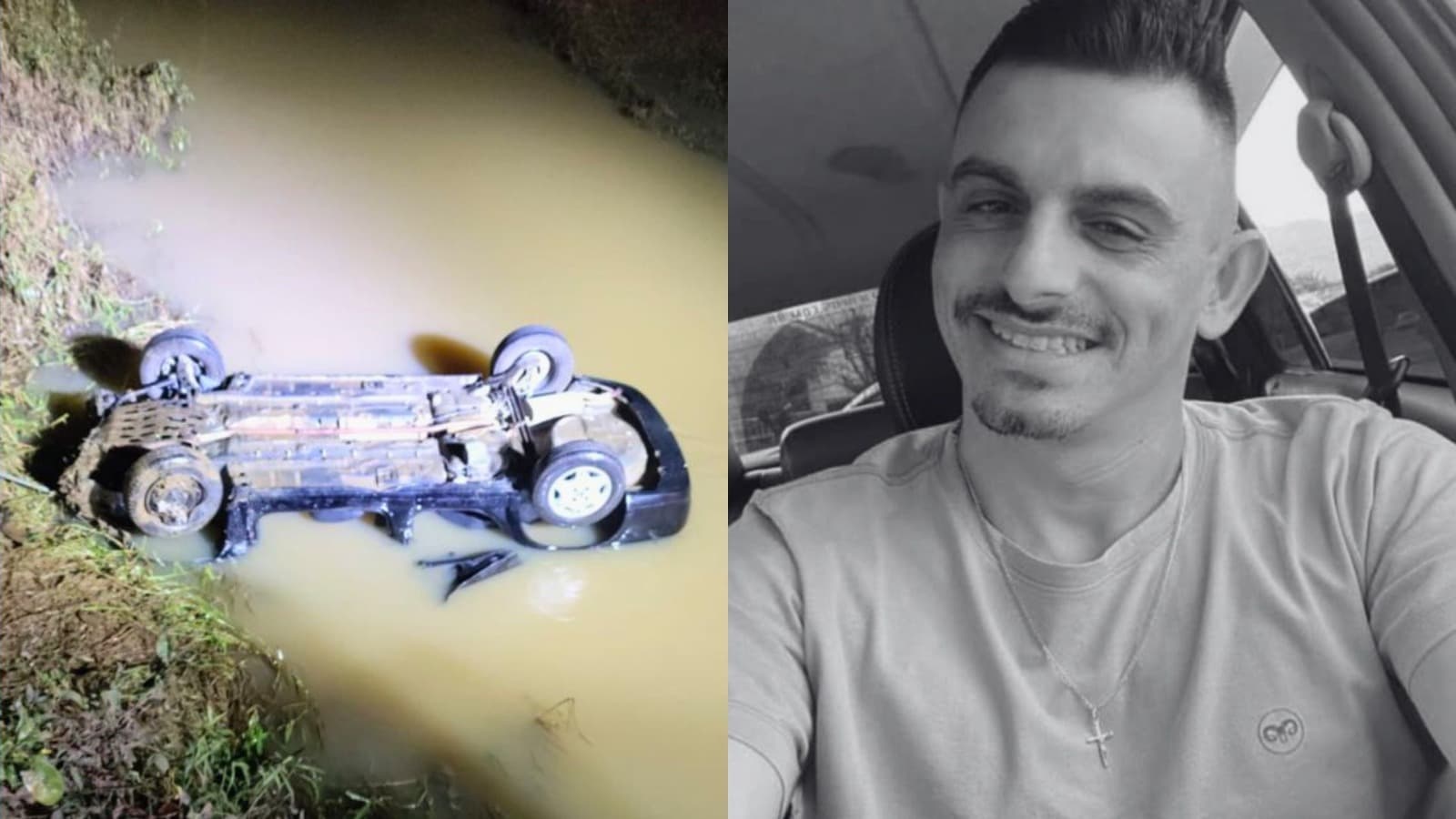 Identificado homem encontrado morto em carro submerso em SC: “Se foi, meu amigão”